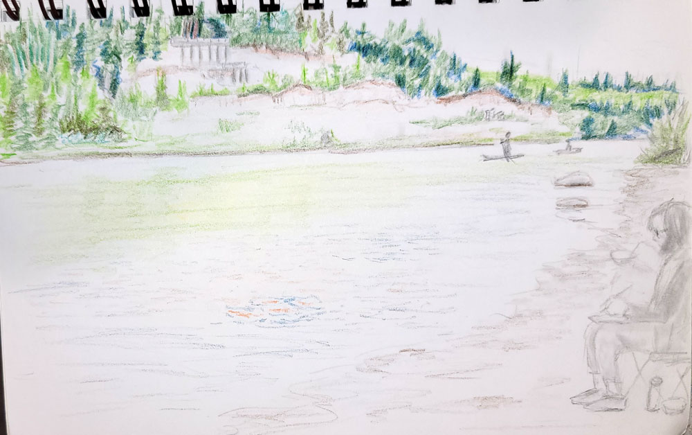 sketch class NSaskathchewanRiver