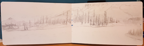 wabasso campground view sketch